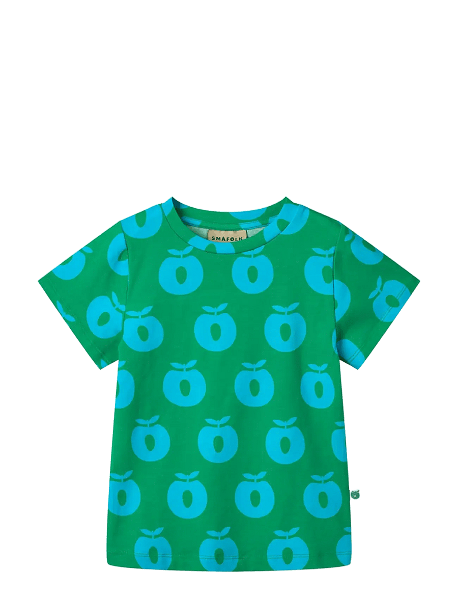 Småfolk - T-shirt with apples - kortærmede t-shirts - smÅfolk green - 1