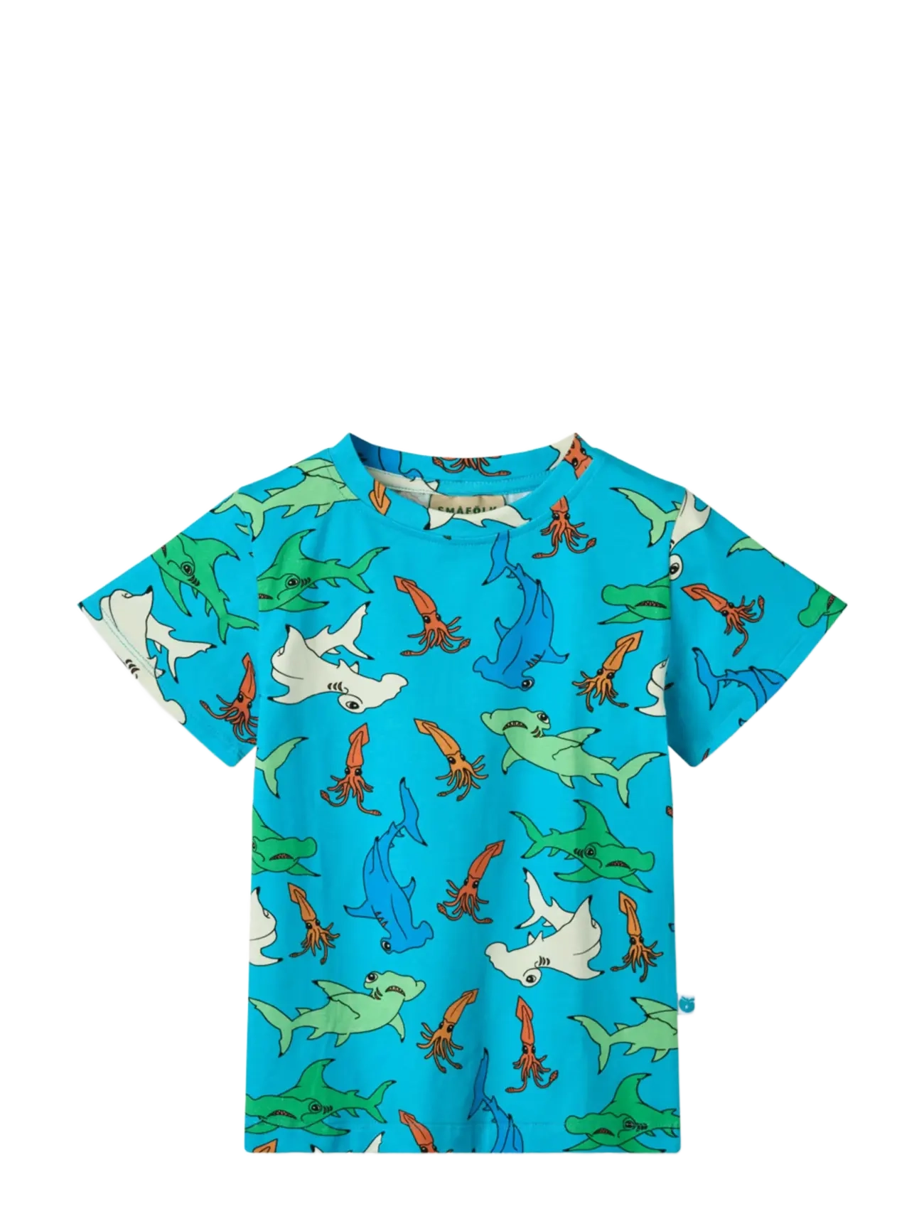 Småfolk T-shirt with hammerhead sharks - T-shirts - BLUE ATOLL / blue