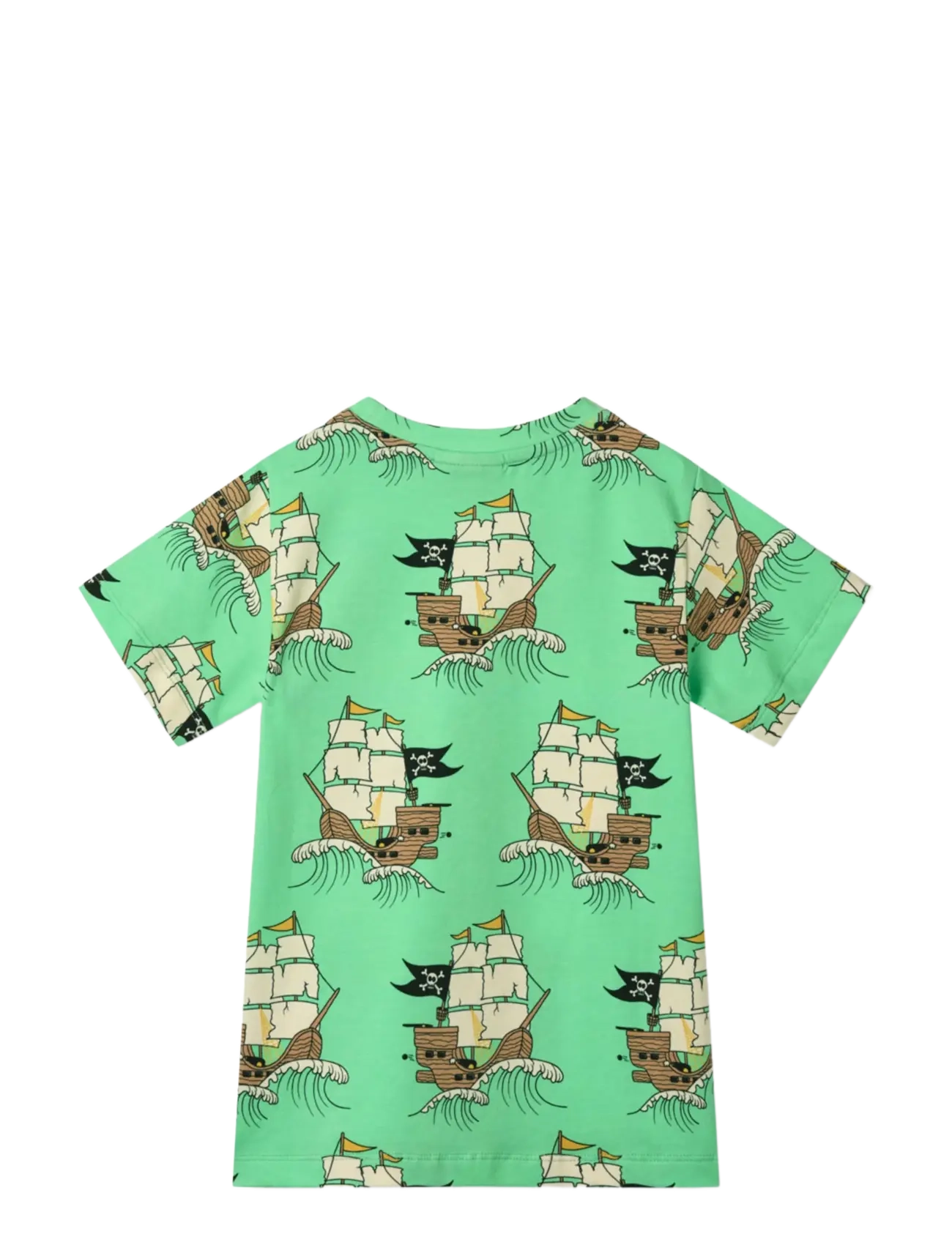 Småfolk - T-shirt with pirate ships - kortärmade t-shirts - minty green tea - 2