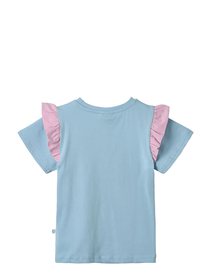 Småfolk - T-shirt with mermaid and dolphin - kortärmade t-shirts - soft sky - 2