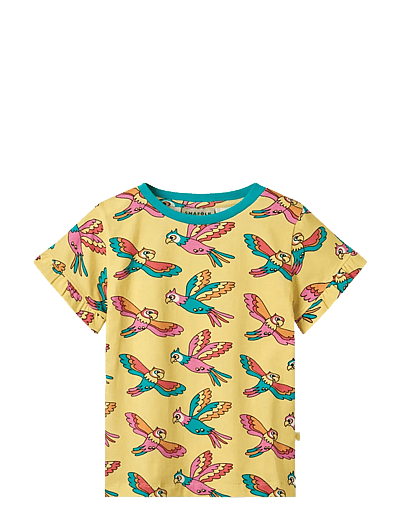 T-Shirt With Parrots - KortæRmede