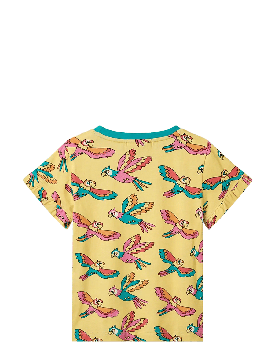 Småfolk - T-shirt with parrots - kortärmade t-shirts - custard - 2