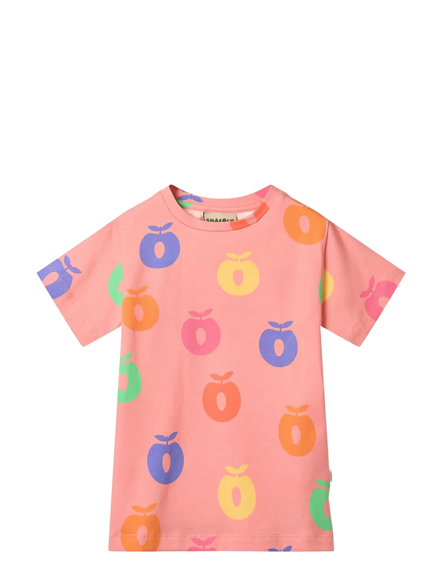 Småfolk - T-shirt with apples - kortärmade t-shirts - blossom - 1