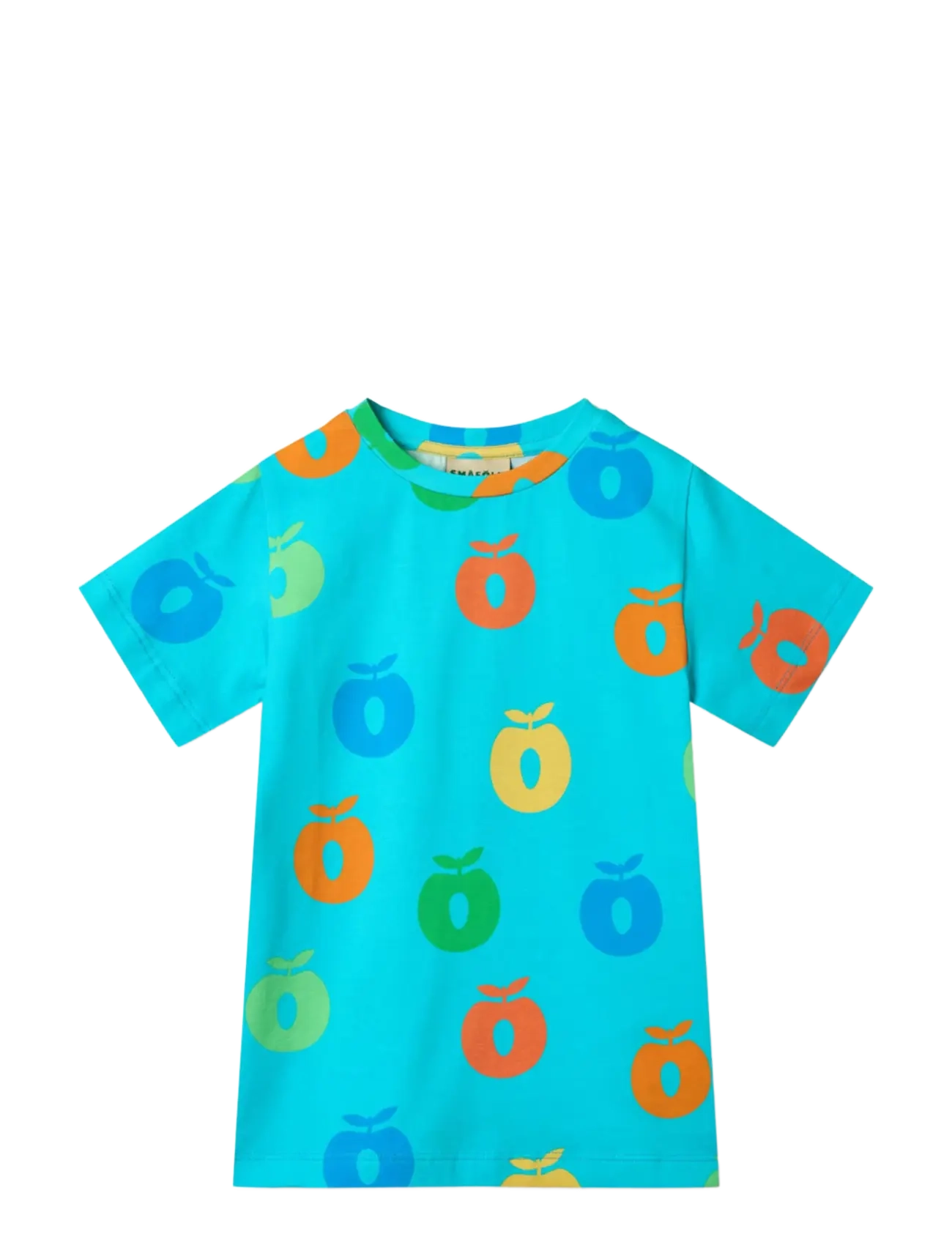 SMÅFOLK T-Shirt With Apples Blau - 122-128 - Kinder