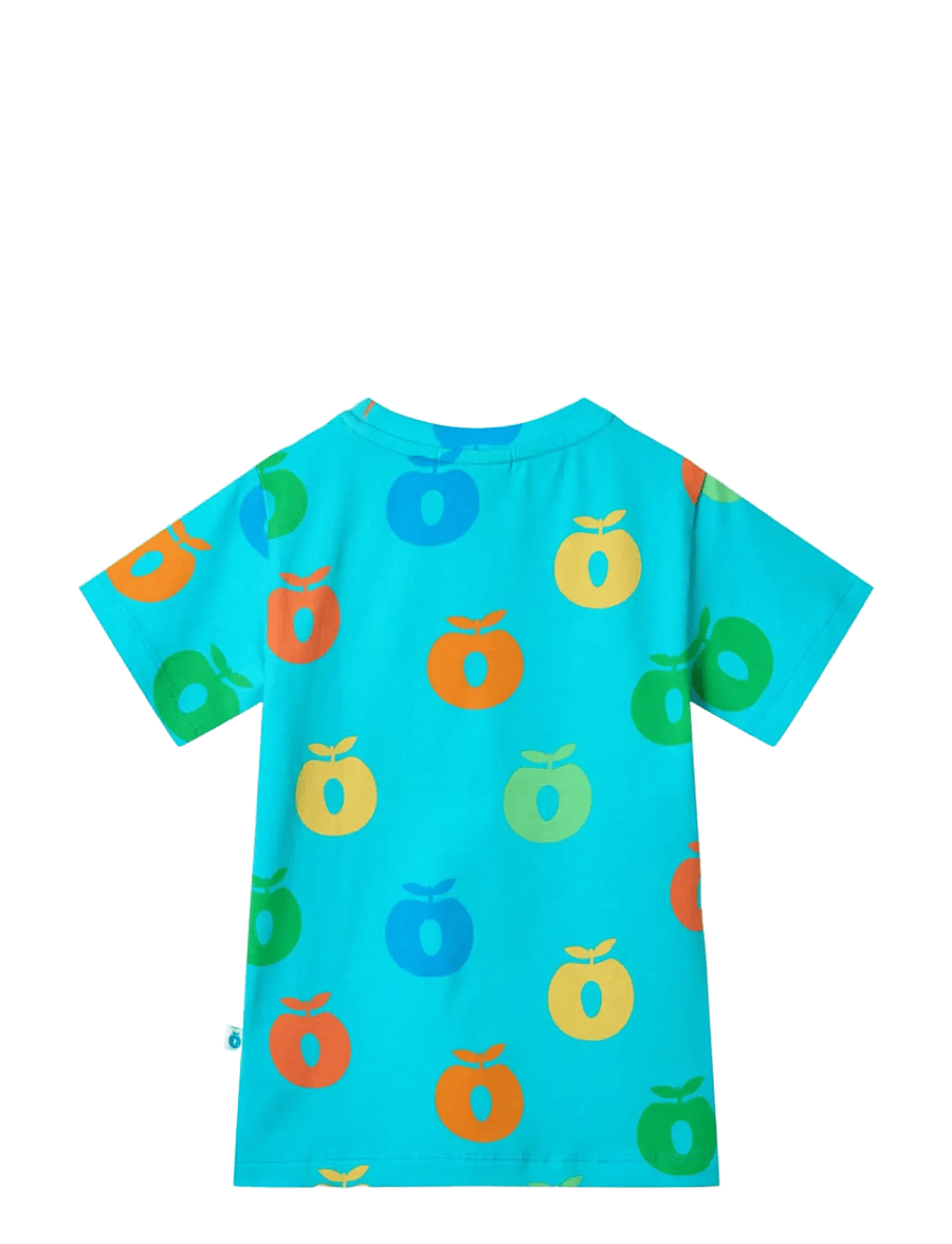 Småfolk - T-shirt with apples - kortärmade t-shirts - blue atoll - 2
