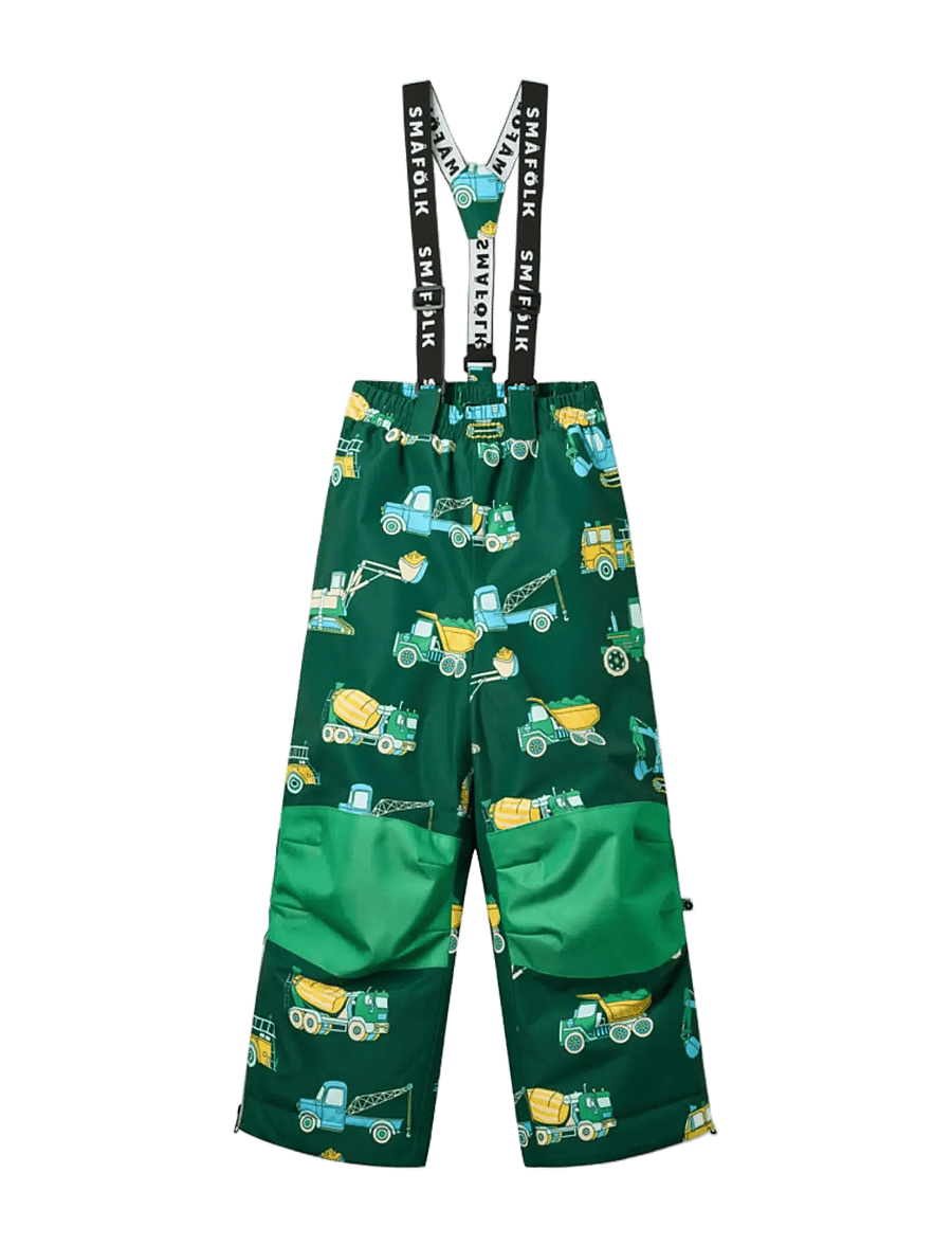 Småfolk - Ski pants with vehicles - vinterbyxor - evergreen - 1
