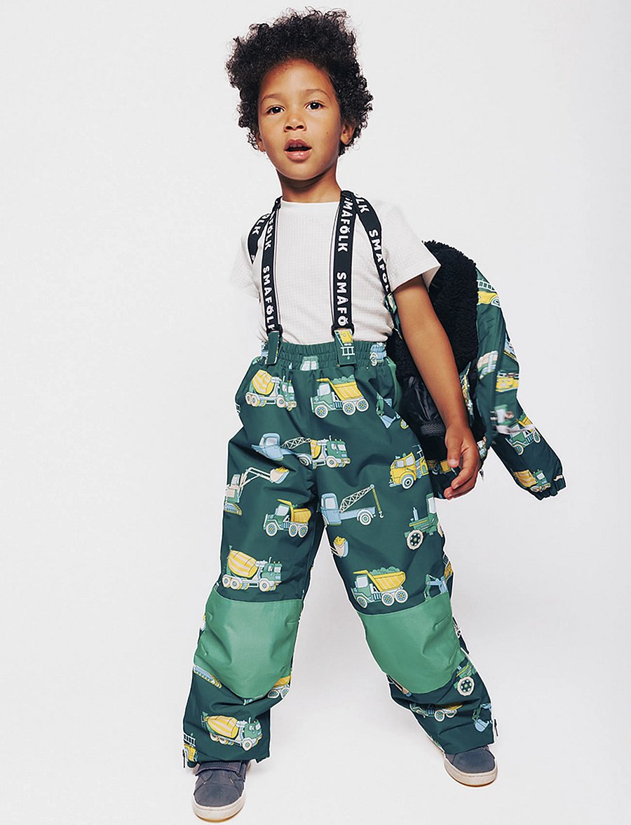 Småfolk - Ski pants with vehicles - vinterbyxor - evergreen - 0