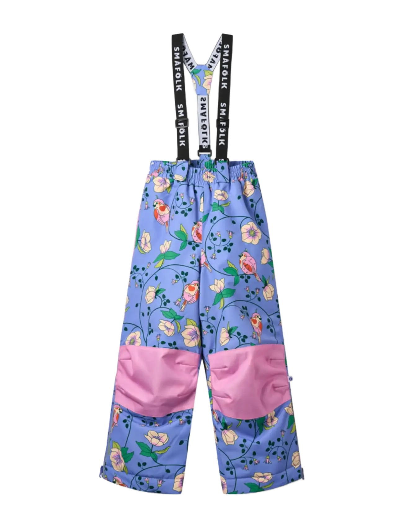 SMÅFOLK Ski Hosen With Birds Und Flowers Lila - 7-8 - Kinder