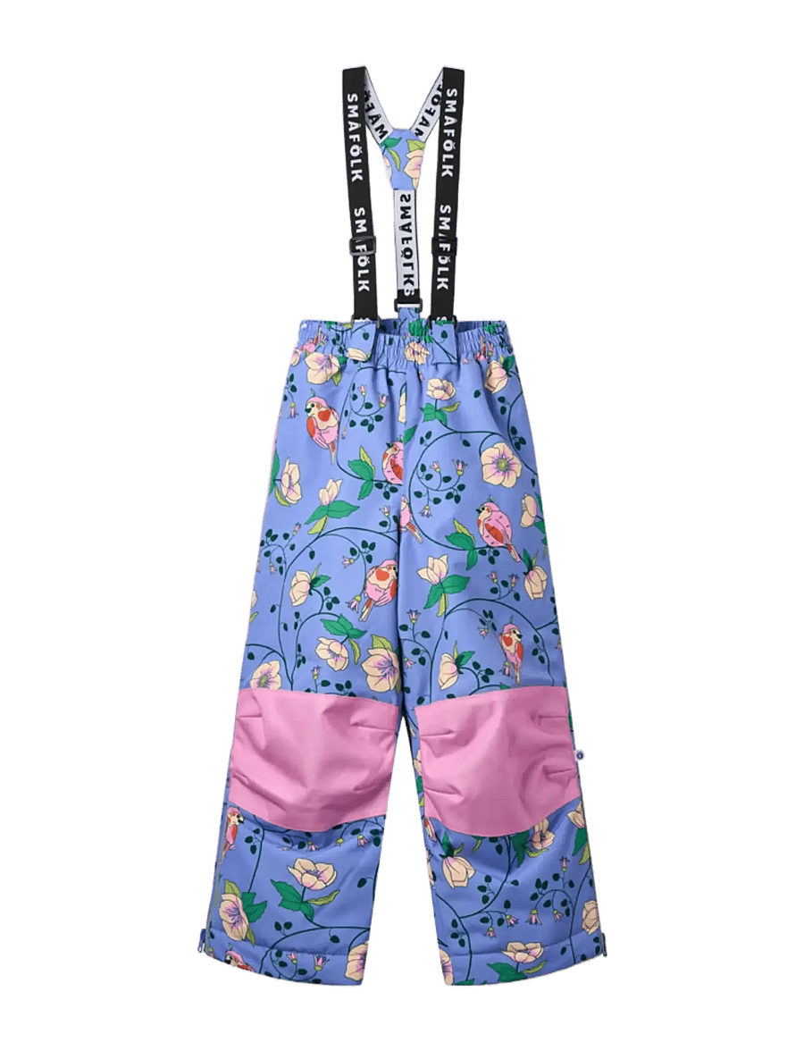 Småfolk - Ski pants with birds and flowers - vinterbyxor - purple delight - 1