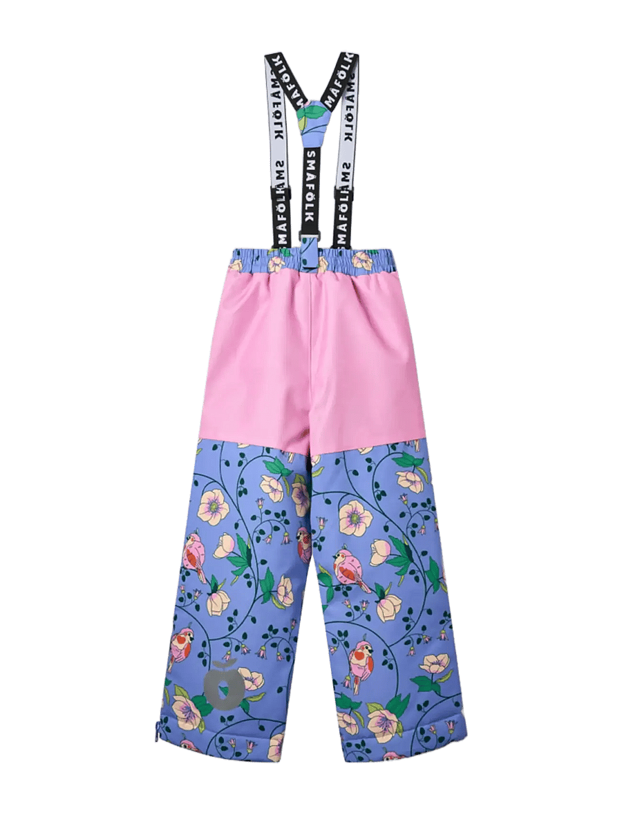 Småfolk - Ski pants with birds and flowers - vinterbyxor - purple delight - 2