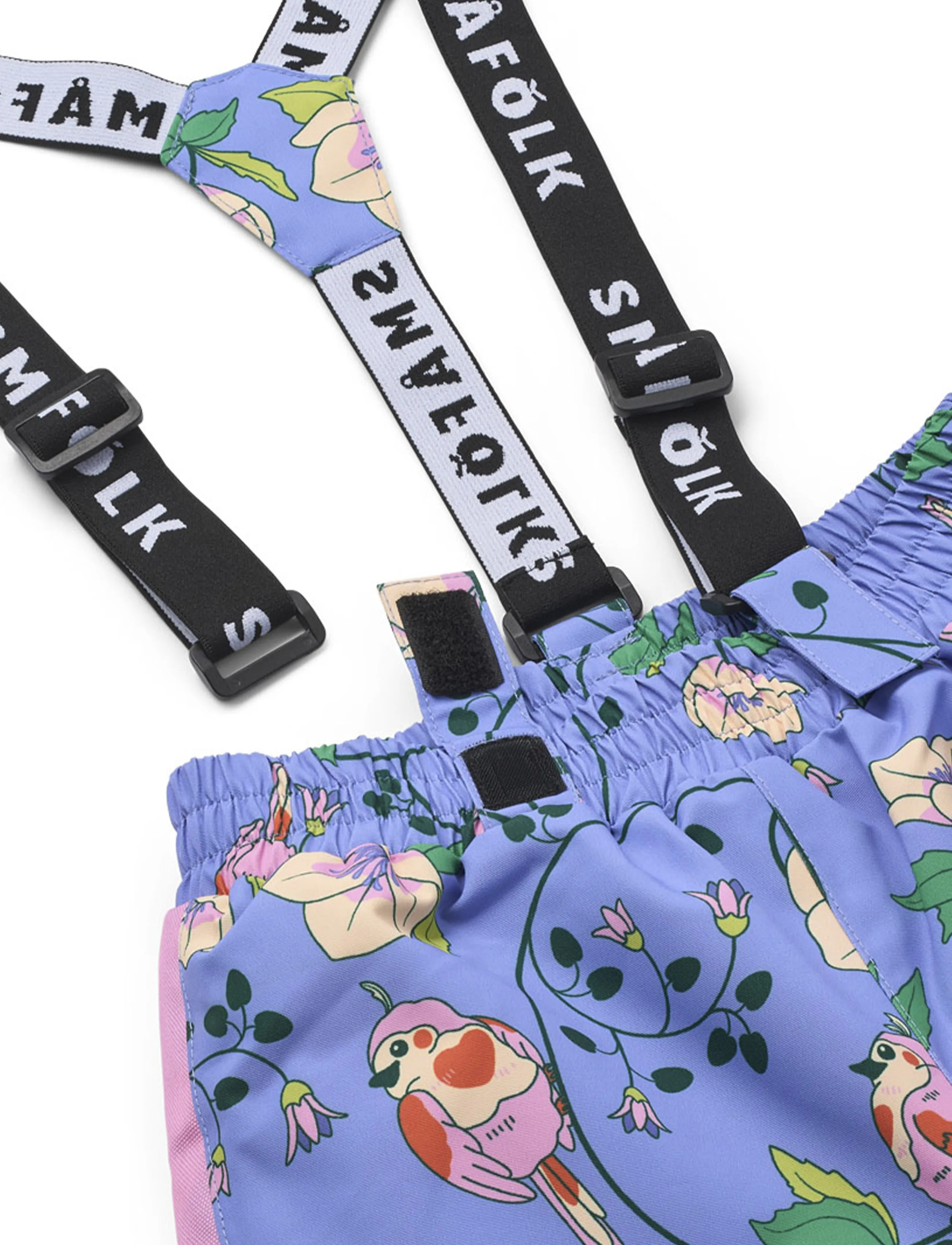 Småfolk - Ski pants with birds and flowers - vinterbyxor - purple delight - 4