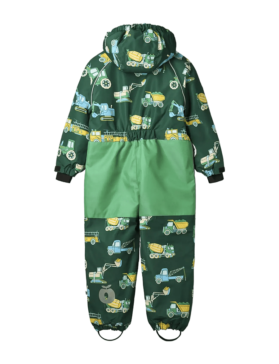 Småfolk - Children's snowsuit with vehicles - vinteroveraller - evergreen - 2