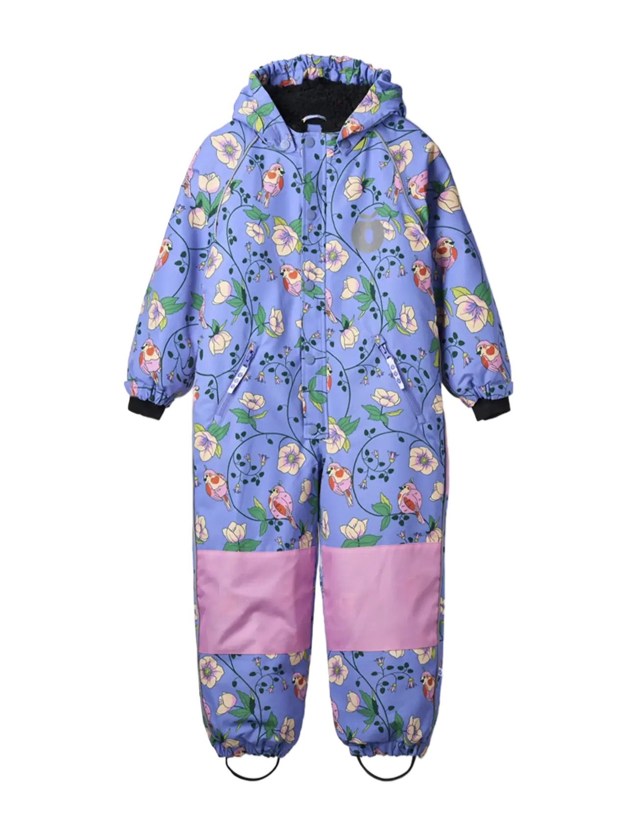 SMÅFOLK Children's Schneeanzug With Birds Und Flowers Lila - 122-128 - Kinder
