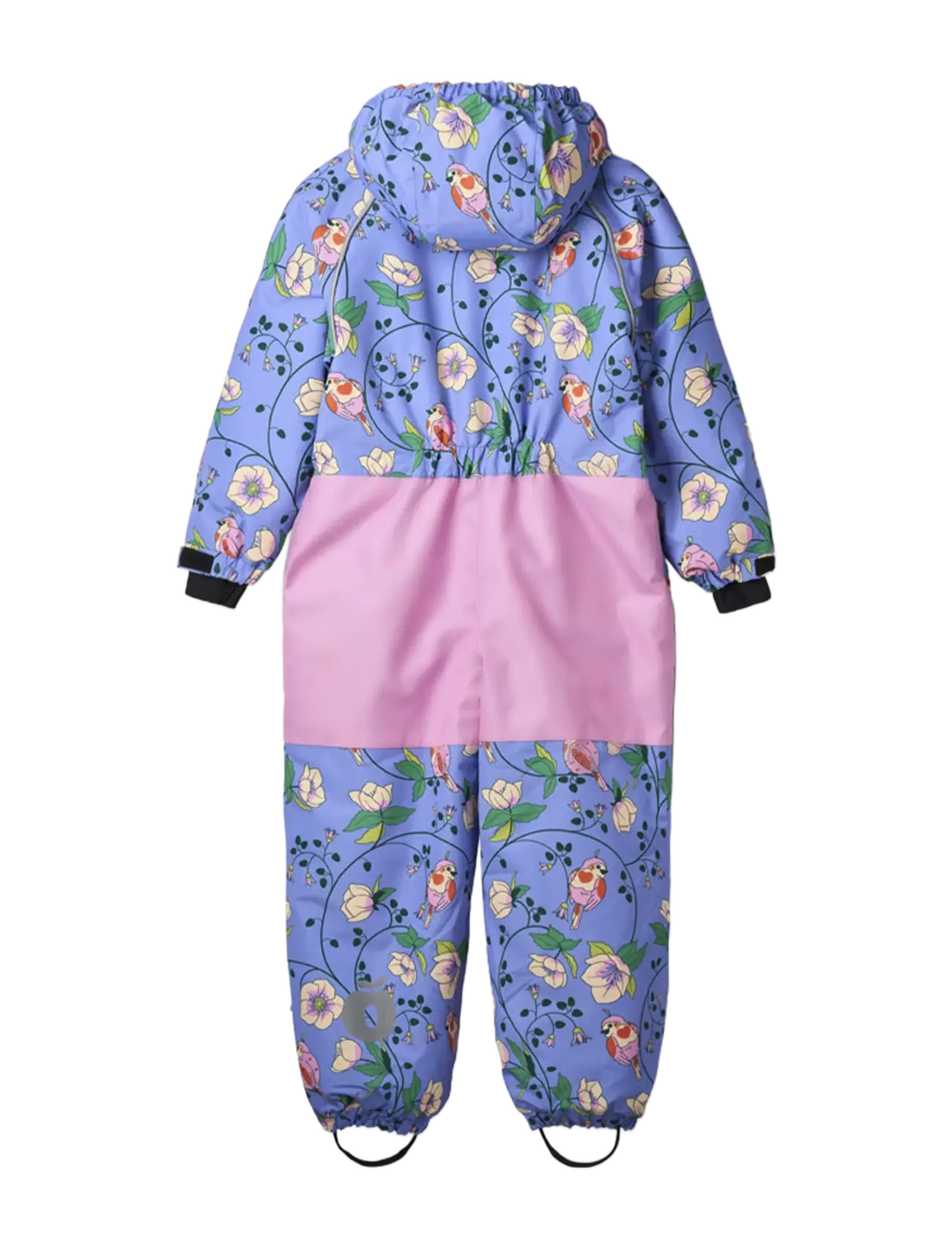 Småfolk - Children's snowsuit with birds and flowers - vinteroveraller - purple delight - 2