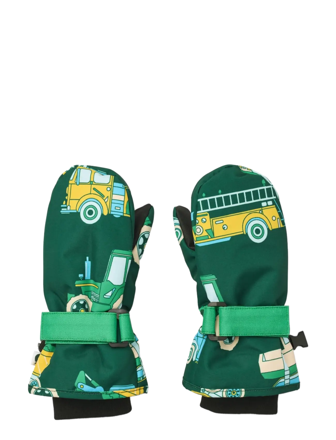 SMÅFOLK Handschuhe With Vehicles Grün - 11-12 - Kinder