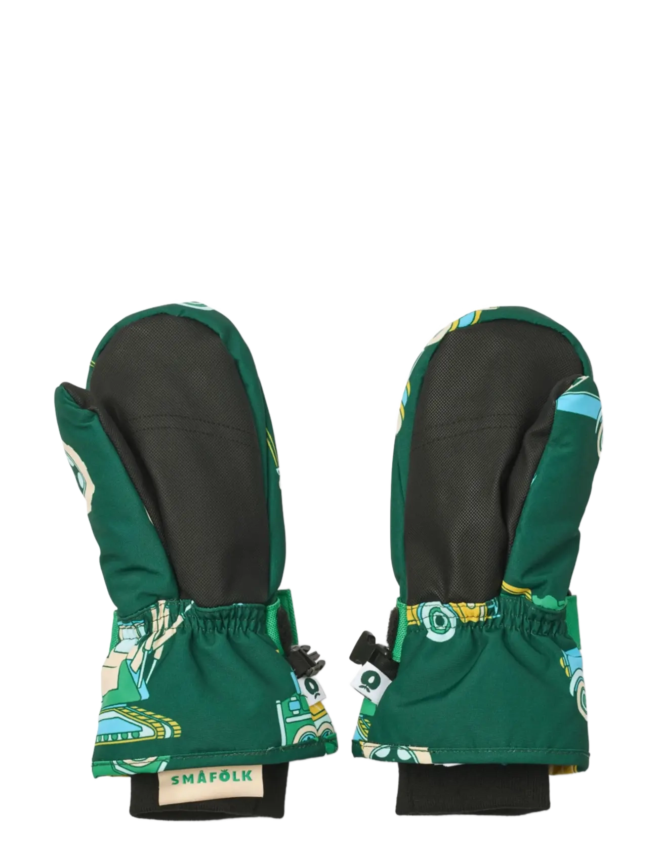 Småfolk - Mittens with vehicles - handskar - evergreen - 2