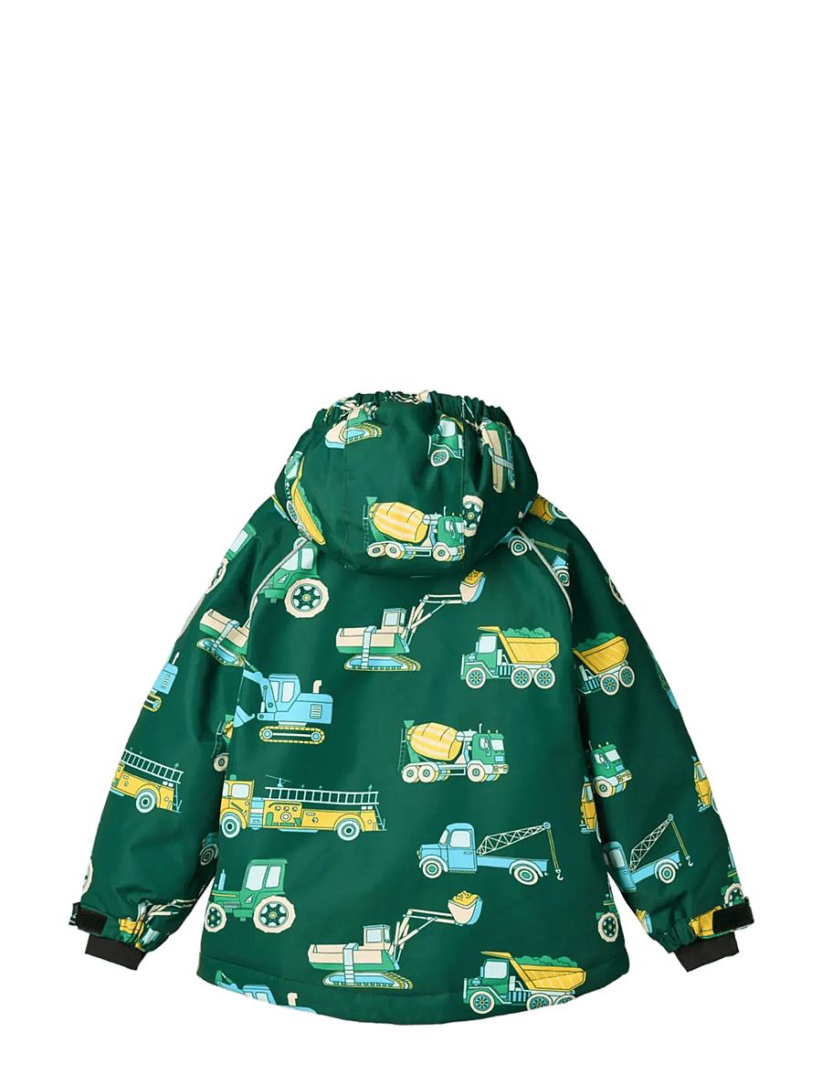 Småfolk - Winter jacket with vehicles - termojackor - evergreen - 2