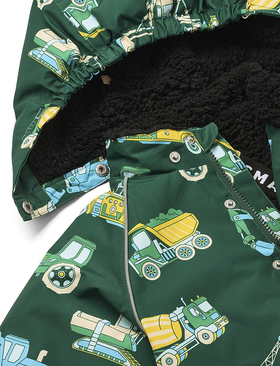 Småfolk - Winter jacket with vehicles - termojackor - evergreen - 4