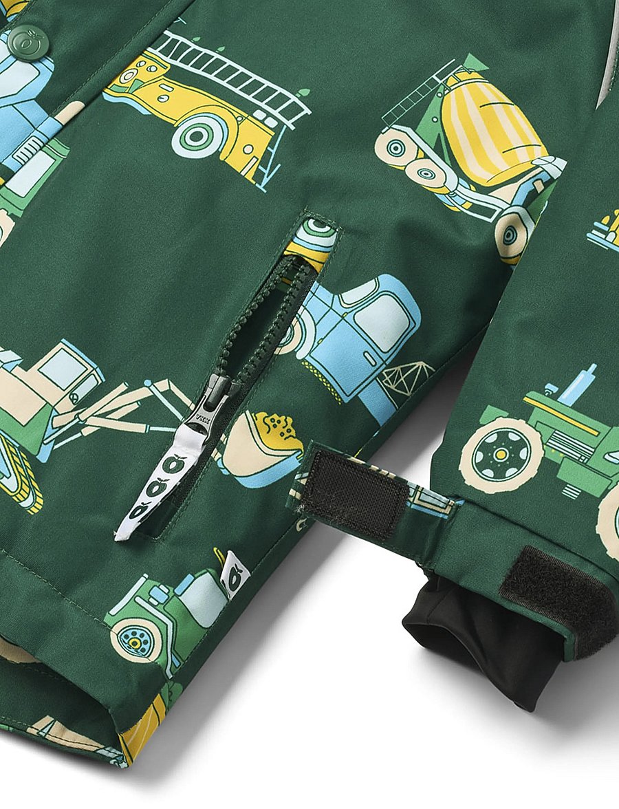Småfolk - Winter jacket with vehicles - termojackor - evergreen - 5