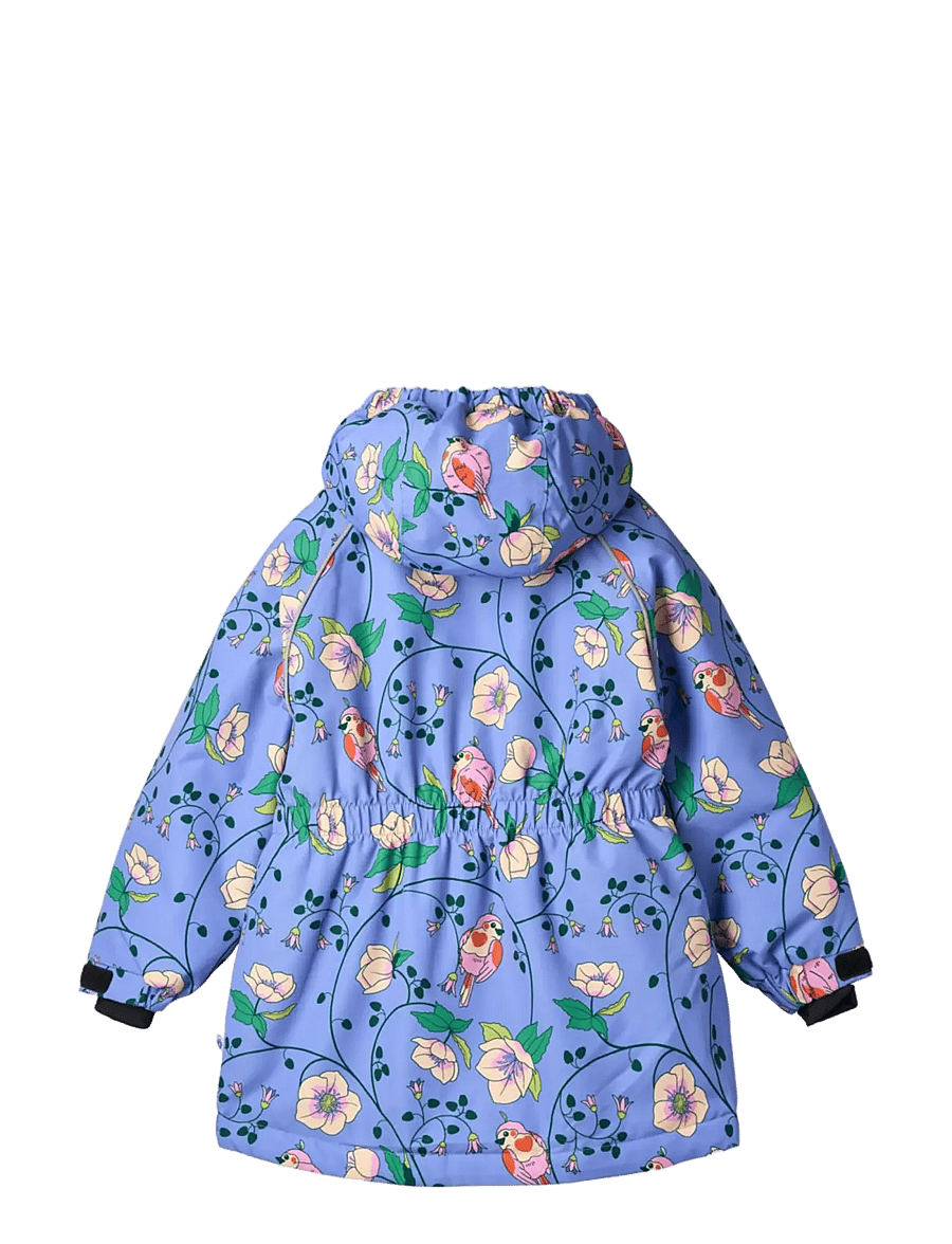 Småfolk - Winter coat with birds and flowers - skidjackor - purple delight - 2