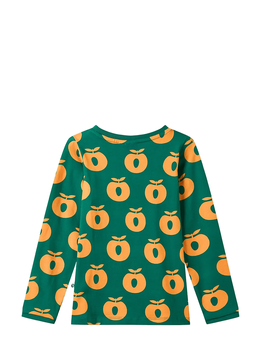 Småfolk - Elstar long-sleeved top with apples - långärmade t-shirts - cedar tree - 2