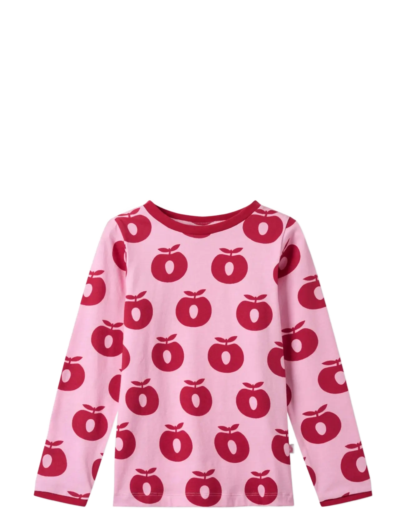 SMÅFOLK Elstar Langärmelig Oberteil With Apples Pink - 122-128 - Kinder