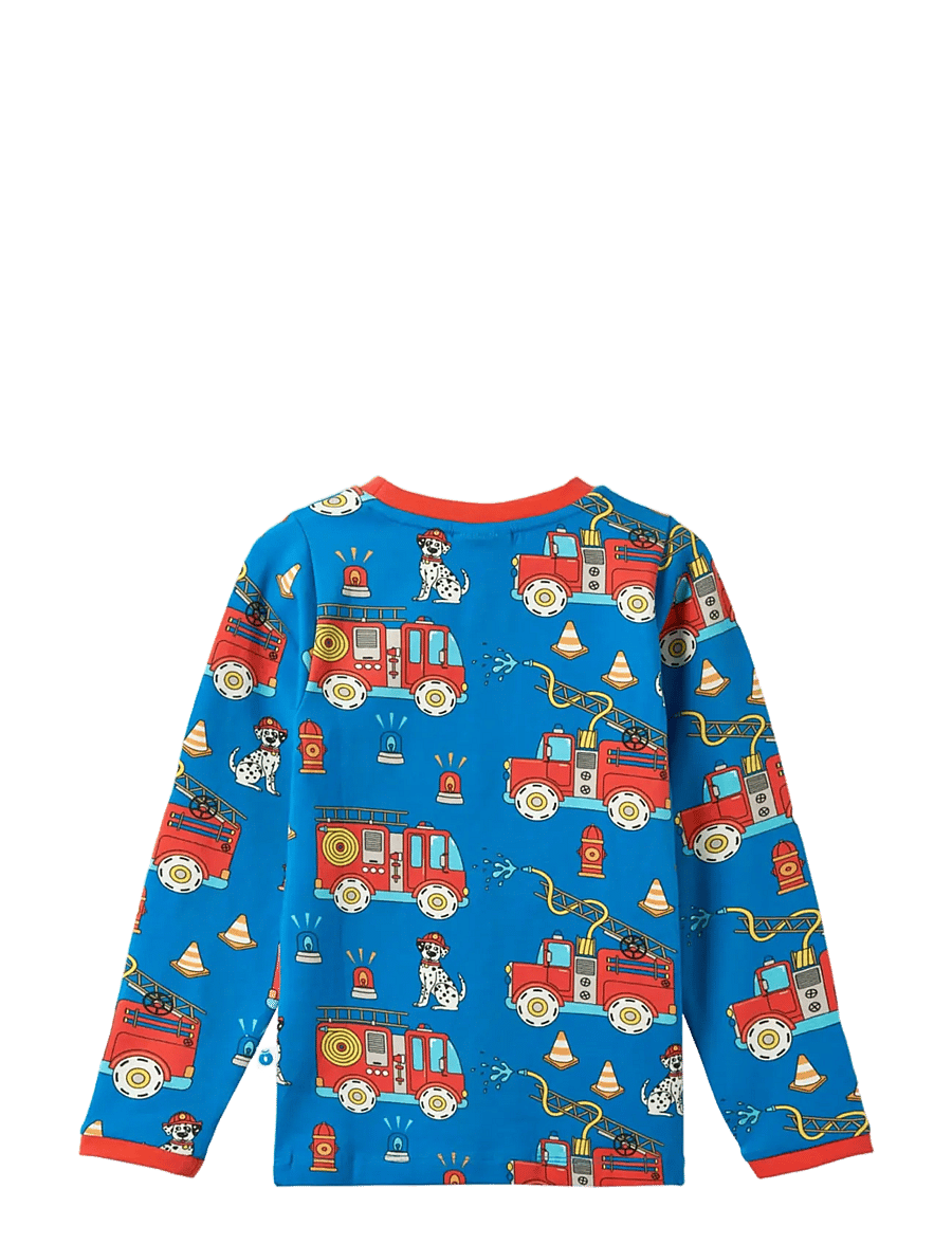 Småfolk - Elstar long-sleeved top fire truck - langærmede t-shirts - brilliant blue - 2