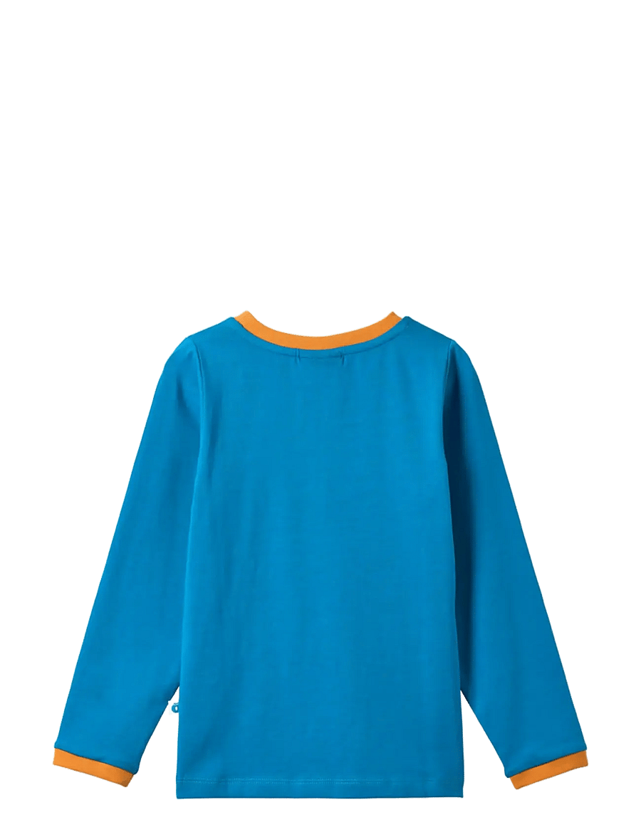Småfolk - Elstar long-sleeved top with robot - långärmade t-shirts - tropic wave - 2