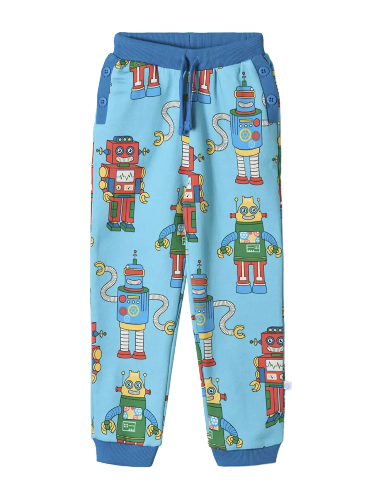 SMÅFOLK Dayton Jogginghose With Robots Blau - 98-104 - Kinder