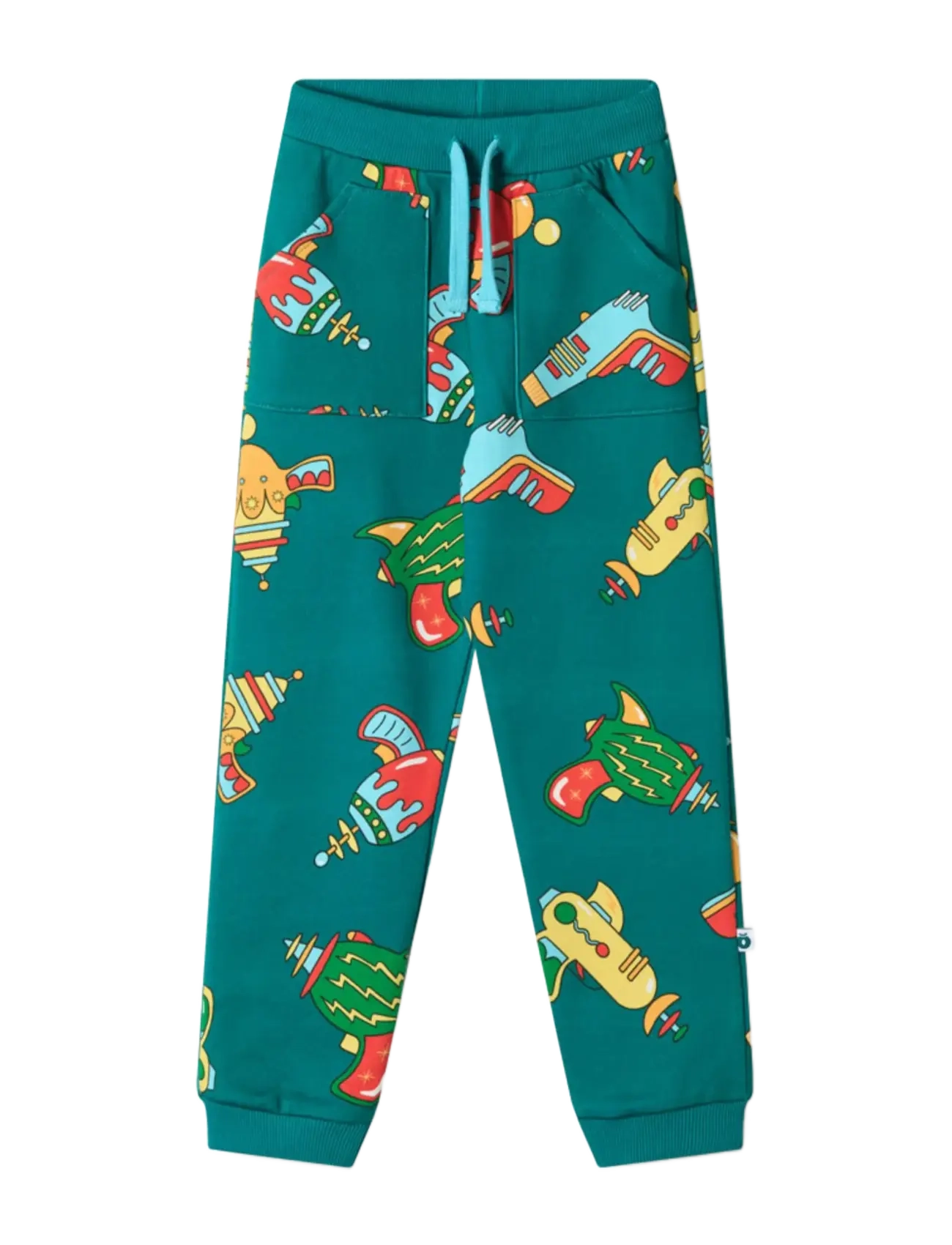 SMÅFOLK Macoun Jogginghose With Space Blasters Grün - 92-98 - Kinder