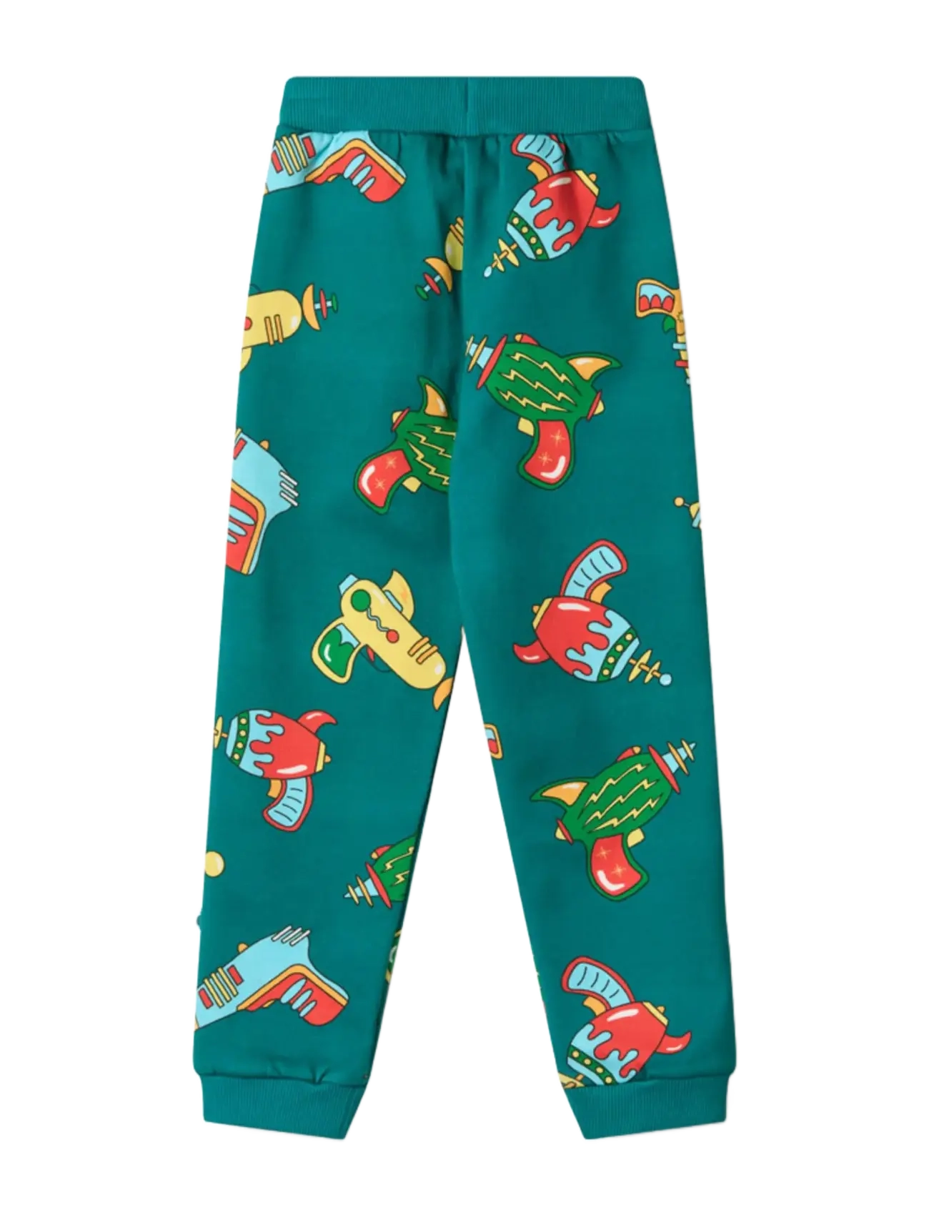 Småfolk - Macoun sweatpants with space blasters - mjukisbyxor - petroleum green - 2