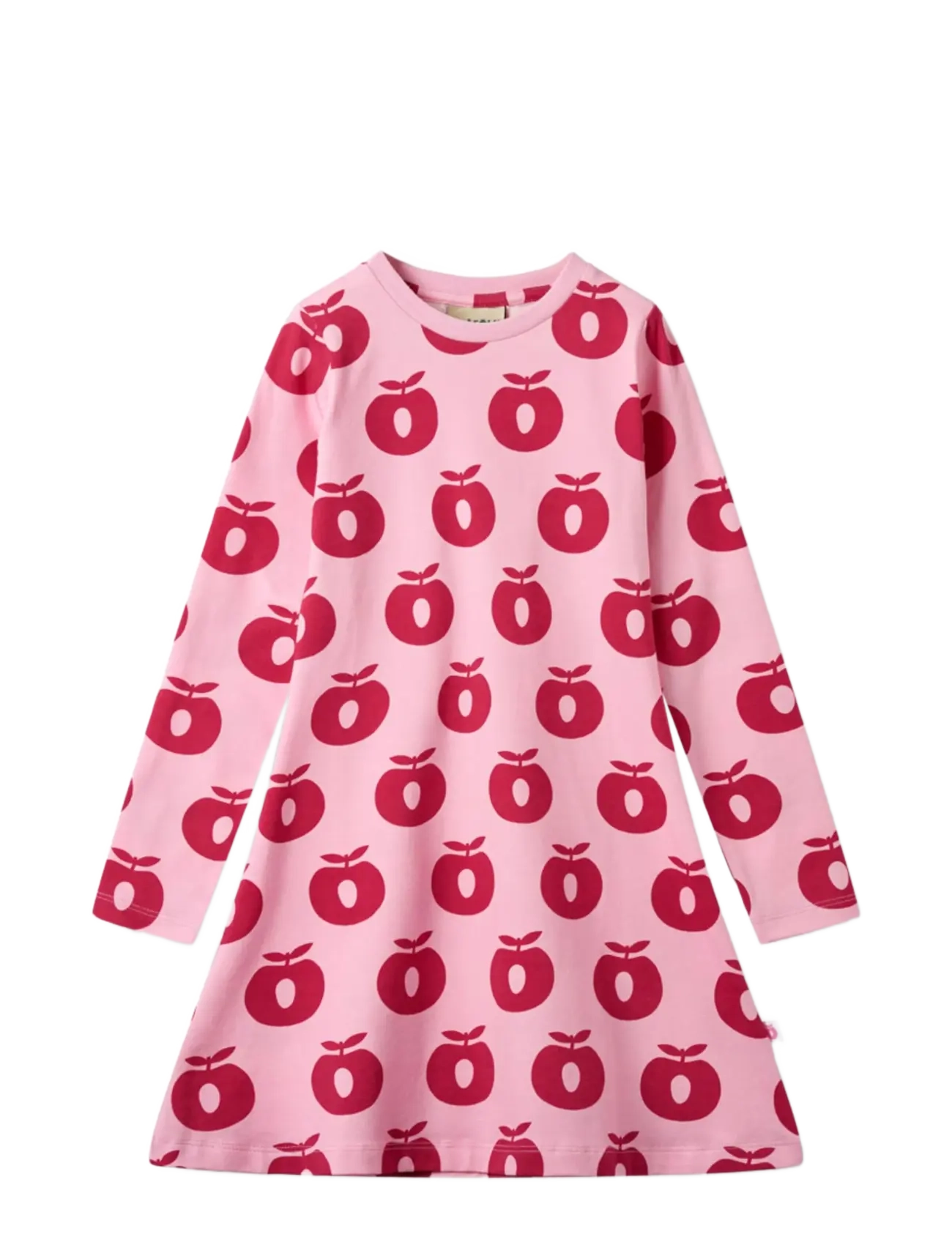SMÅFOLK Gala Kleid With Apples Pink - 122-128 - Kinder