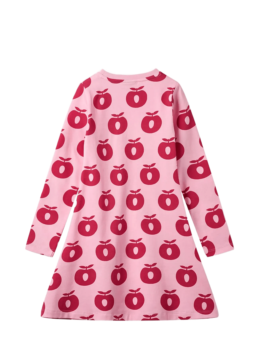 Småfolk - Gala dress with apples - långärmade babyklänningar - pink lilac - 2