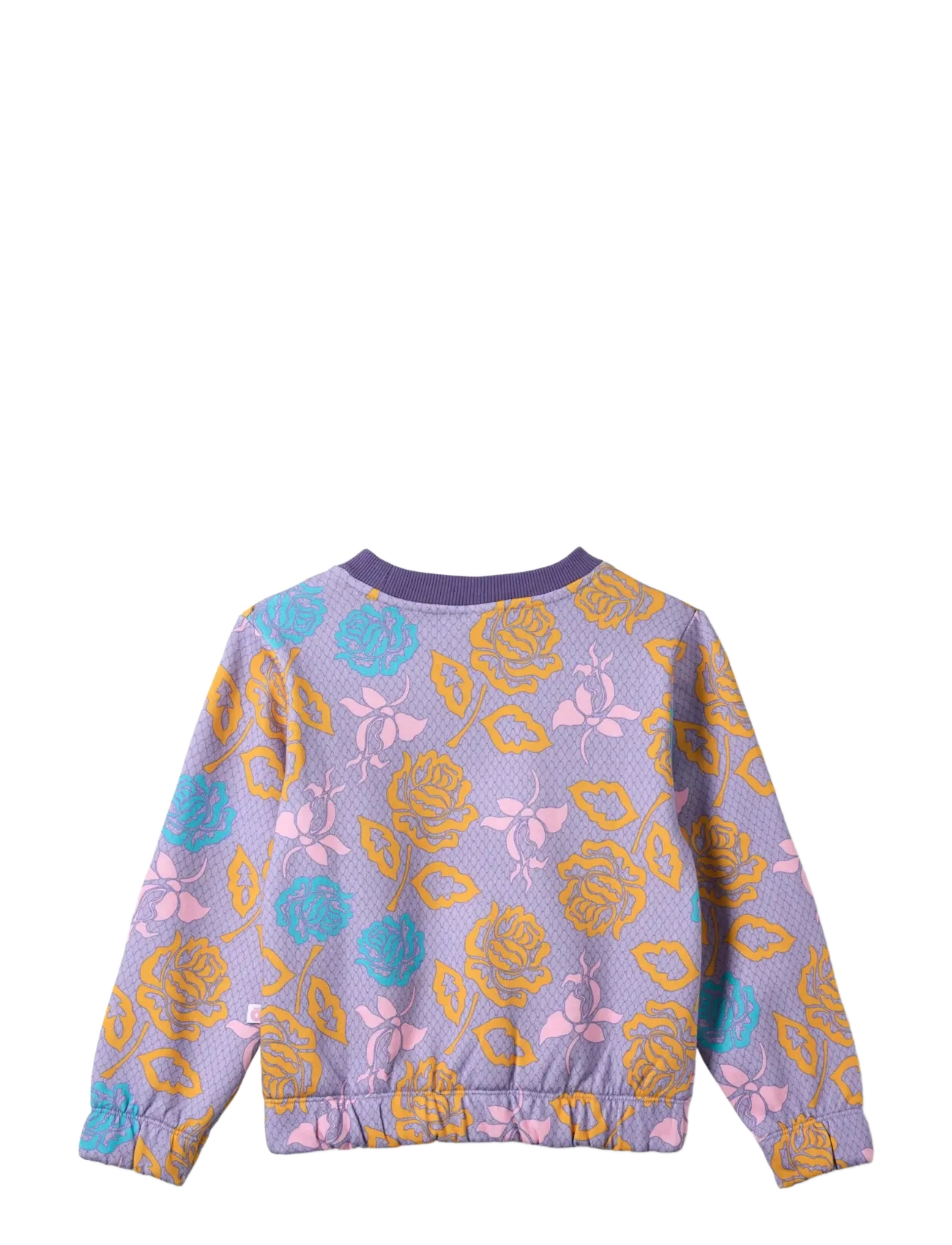 Småfolk - Yapeen sweatshirt with roses - sweatshirts - heather purple - 2