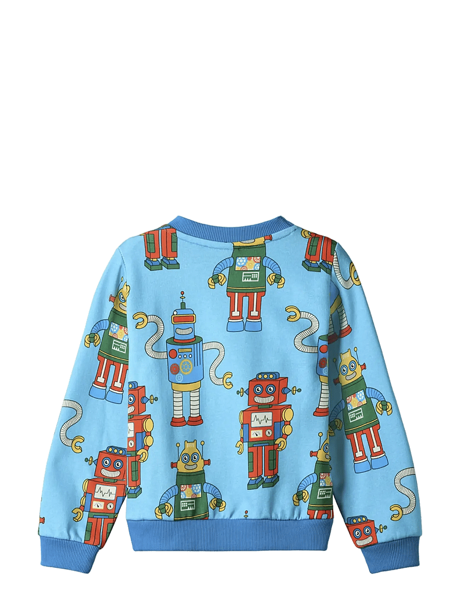 Småfolk - Dayton sweatshirt with robots - sweatshirts - petit four - 2