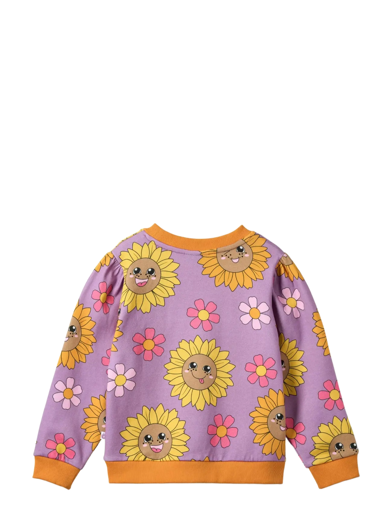 Småfolk - Hidden rose sweatshirt with sunflowers - sweatshirts - purple iris - 2