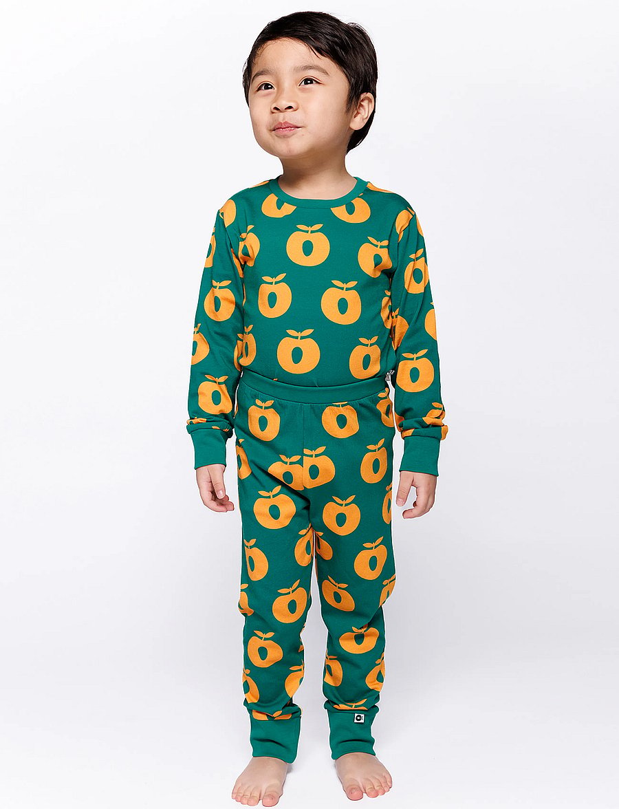 Småfolk - Jubilee nightwear set with apples - pyjamasset - cedar tree - 0
