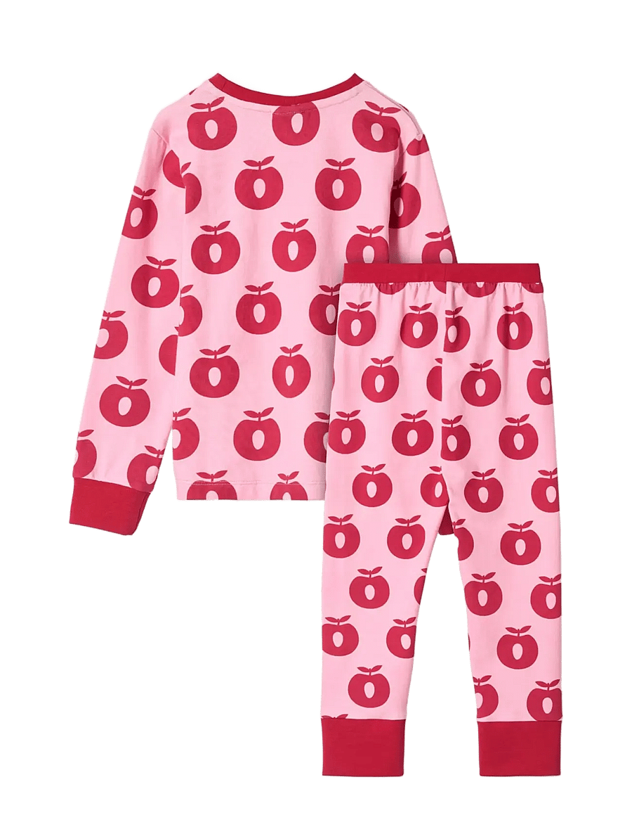 Småfolk - Jubilee nightwear set with apples - pyjamasset - pink lilac - 2