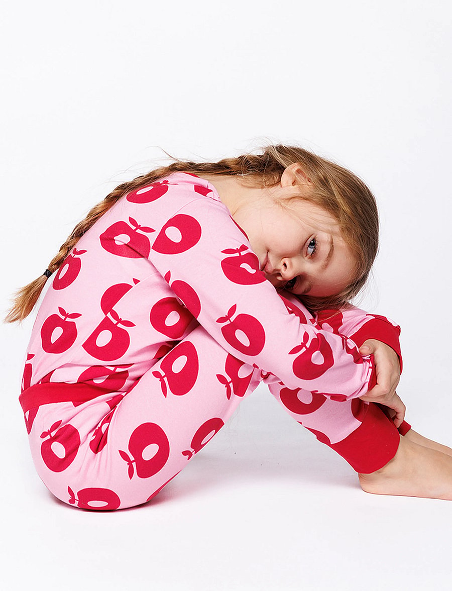 Småfolk - Jubilee nightwear set with apples - pyjamasset - pink lilac - 0