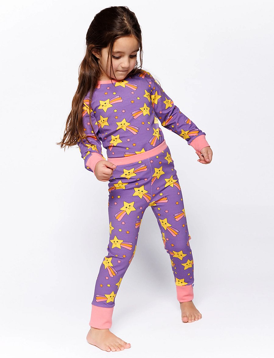 Småfolk - Jubilee nightwear set with shooting stars - pyjamasset - royal purple - 0