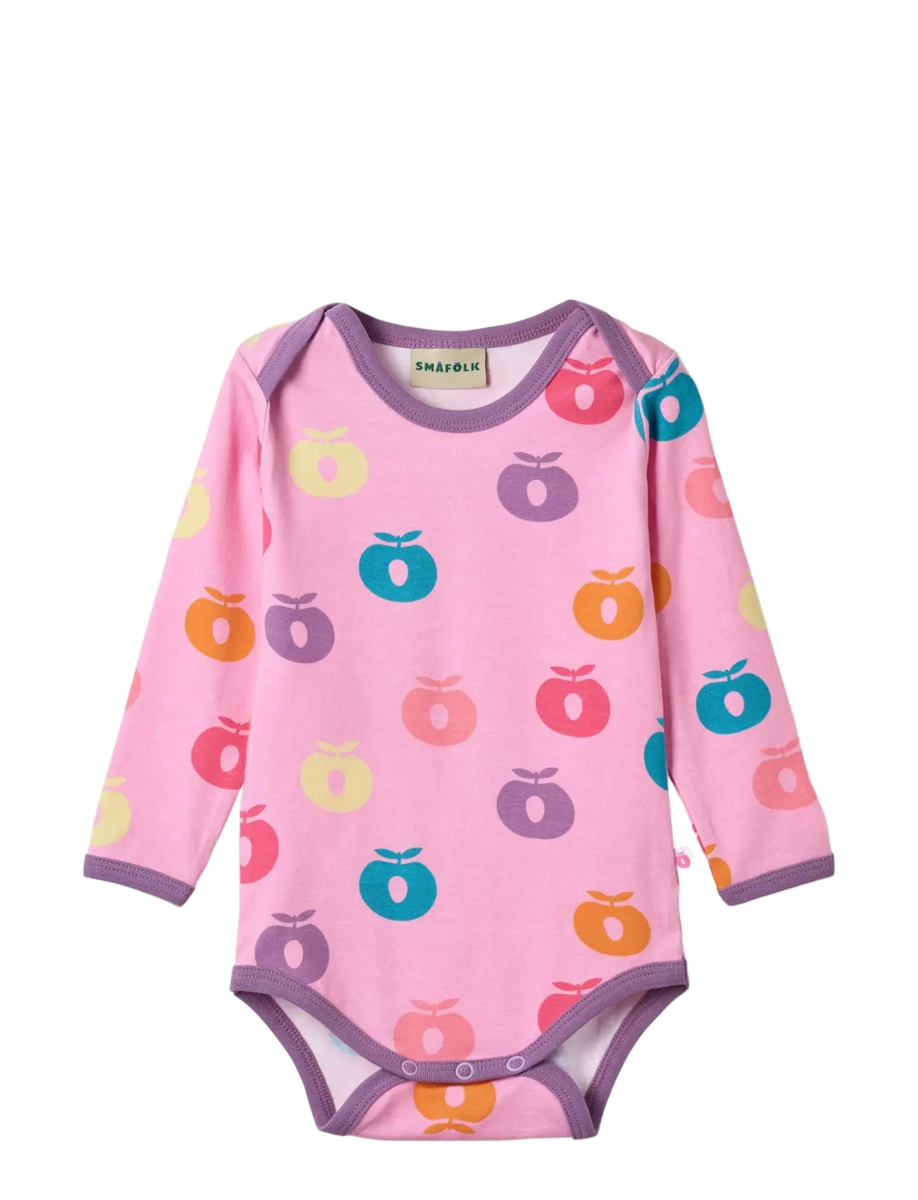 SMÅFOLK Ulm Langärmelig Baby Body With Apples Pink - 86 - Kinder