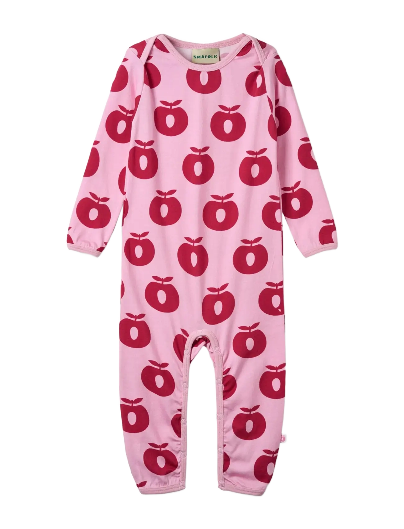 SMÅFOLK Ulm Langärmelig Baby Anzug With Apples Pink - 86 - Kinder