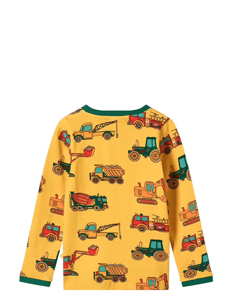 Småfolk - Elstar long-sleeved top with vehicles - långärmade t-shirts - sunstruck - 2