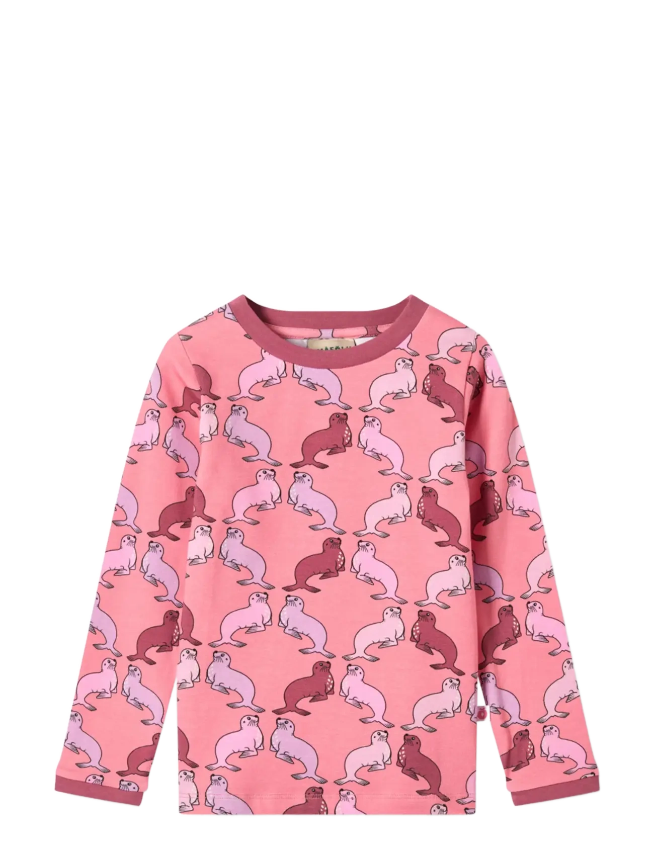 SMÅFOLK Elstar Langärmelig Oberteil With Sea Lions Pink - 104-110 - Kinder