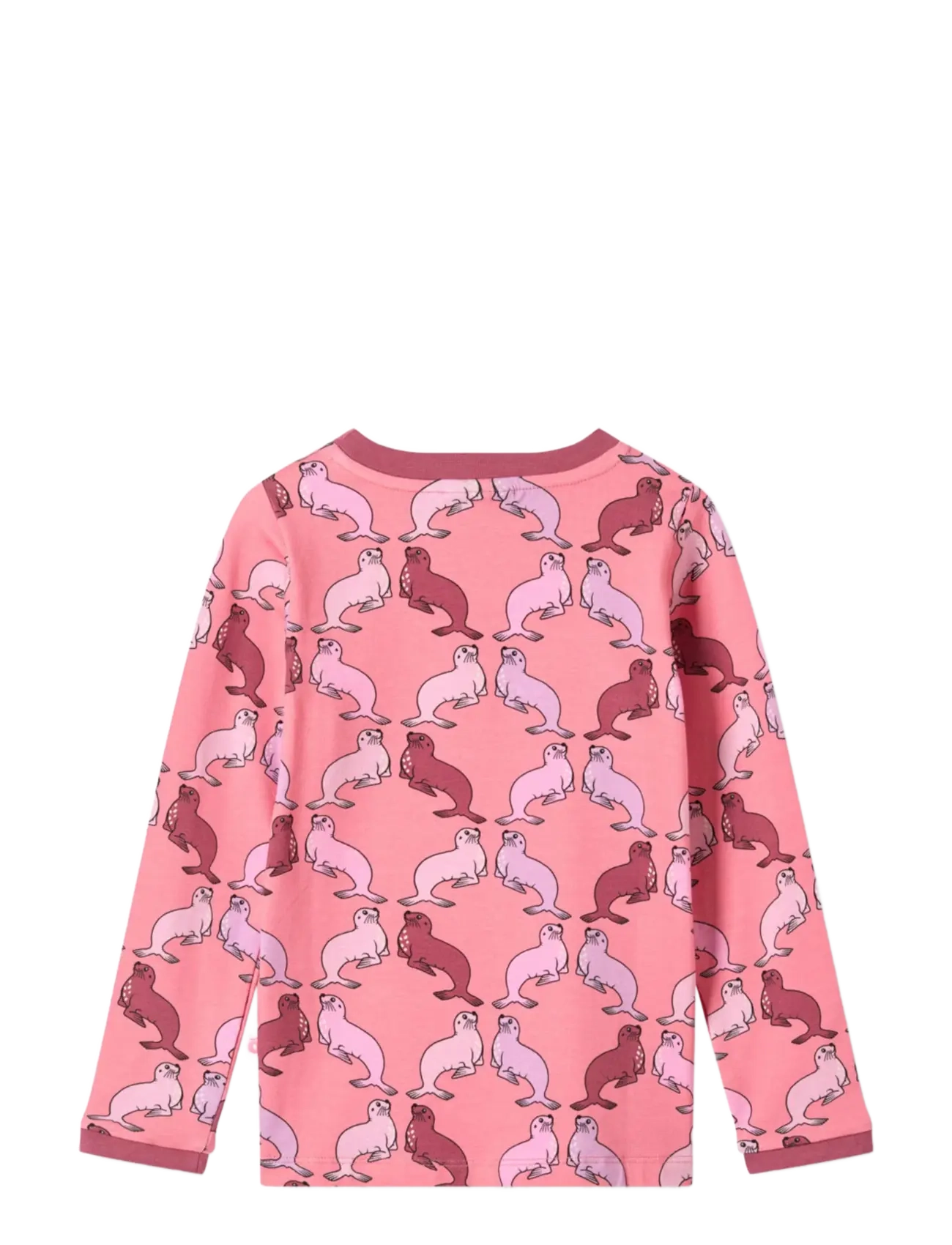 Småfolk - Elstar long-sleeved top with sea lions - långärmade t-shirts - mauve rose - 2