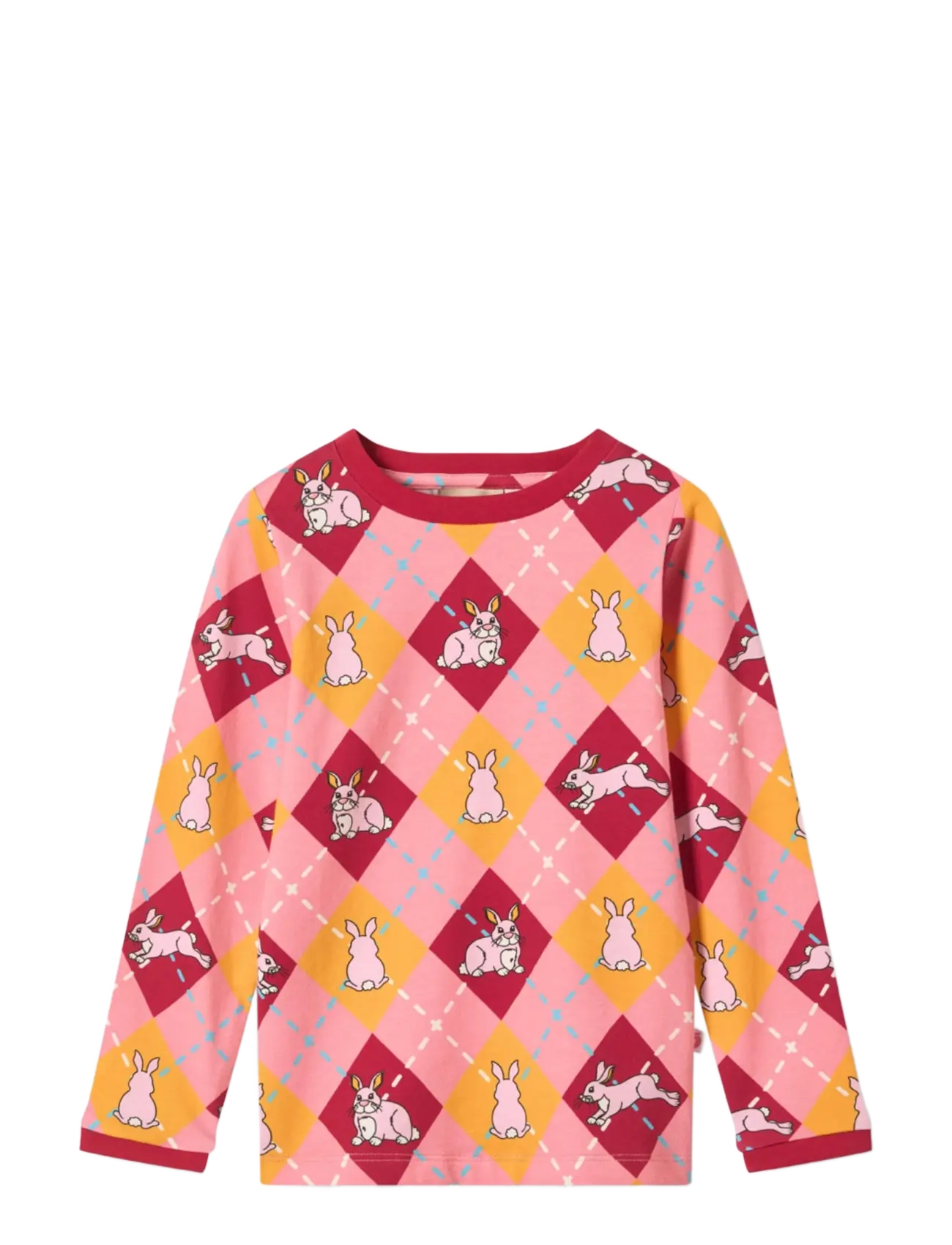 SMÅFOLK Elstar Langärmelig Oberteil With Rabbits Pink - 86-92 - Kinder