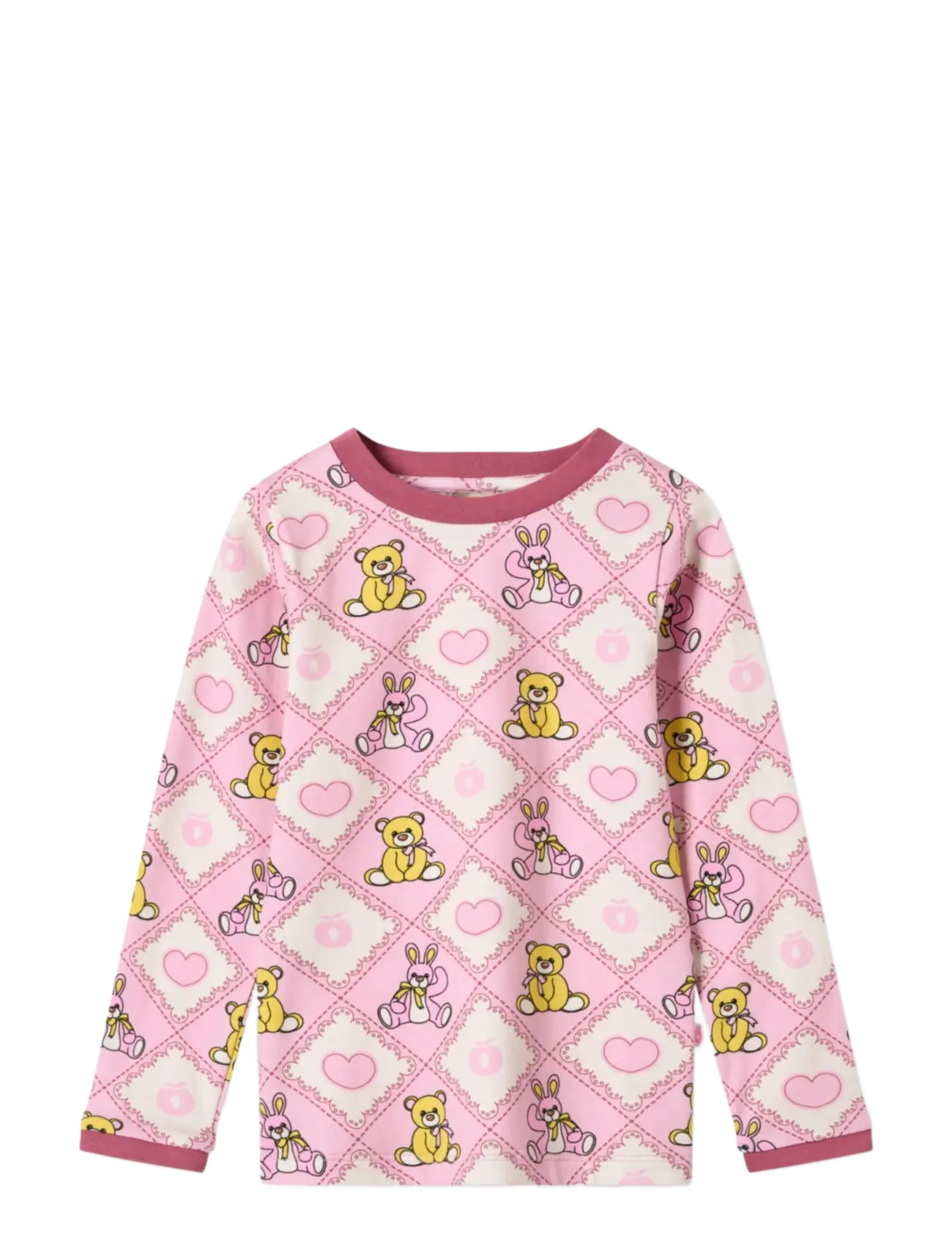 SMÅFOLK Elstar Langärmelig Oberteil With Teddy Bears Pink - 104-110 - Kinder