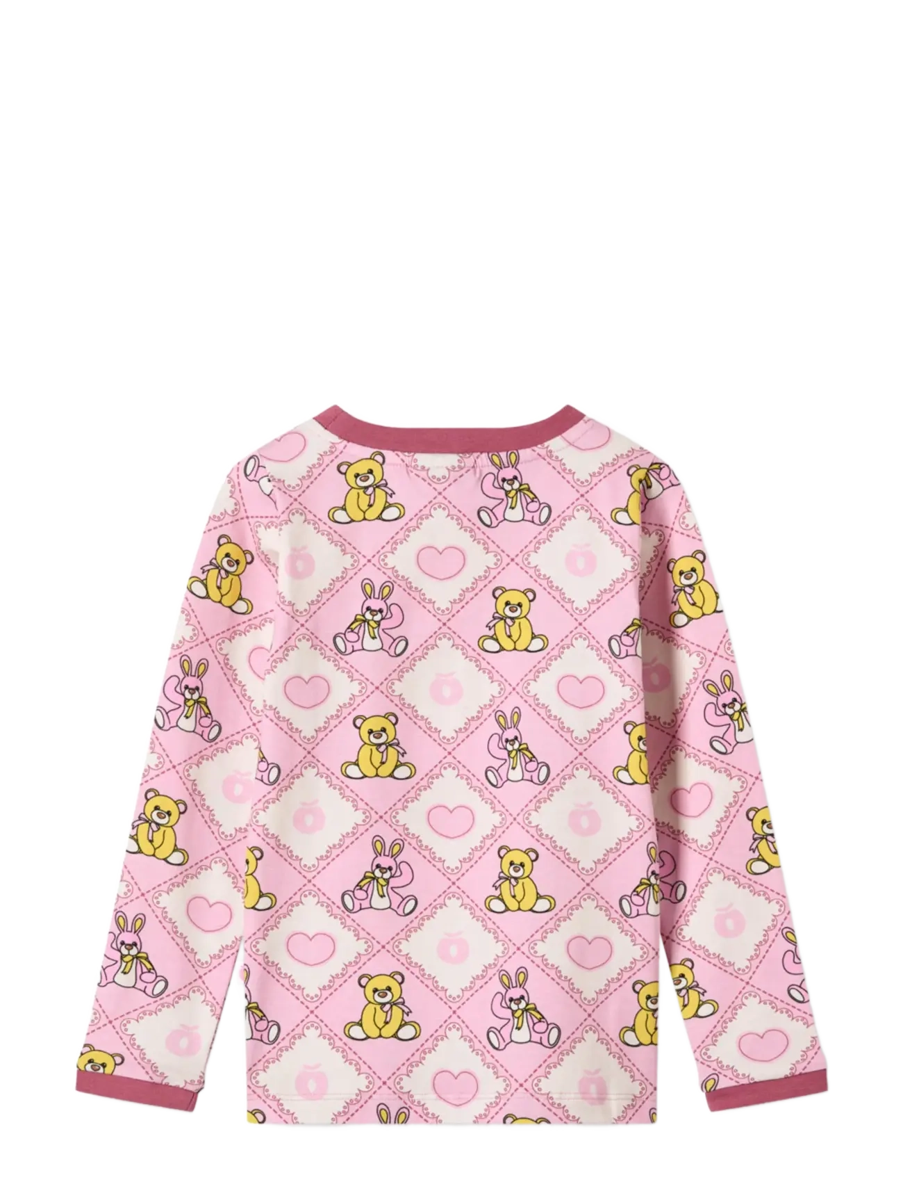 Småfolk - Elstar long-sleeved top with teddy bears - långärmade t-shirts - lace - 2