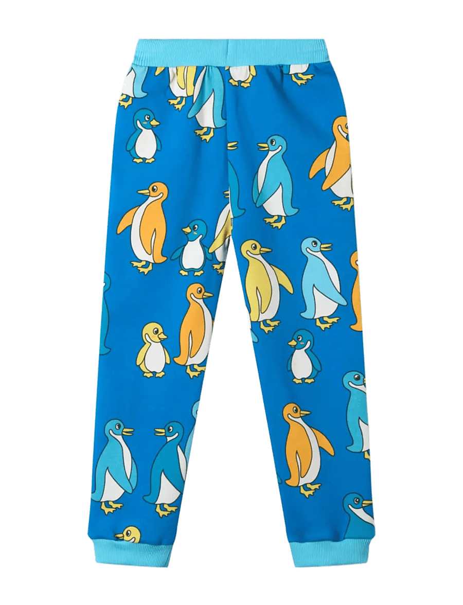 Småfolk - Daytin sweatpants with penguins - rudens apģērbi - brilliant blue - 2