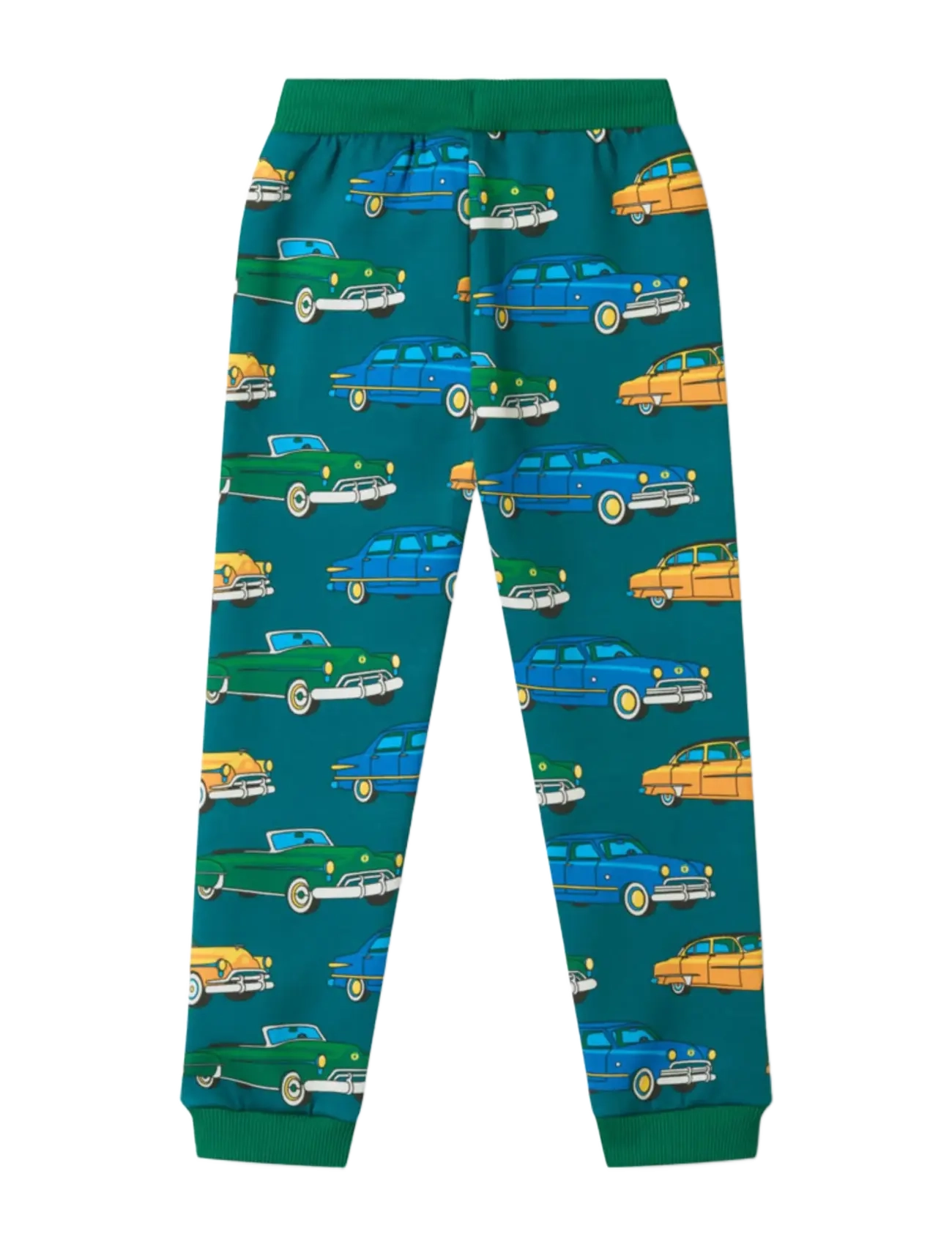 Småfolk - Macoun sweatpants with cars - mjukisbyxor - petroleum green - 2